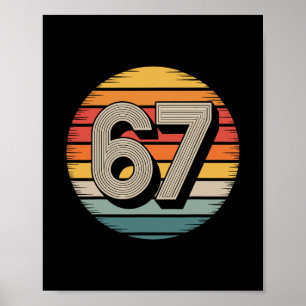 67 Meme Zes Zeven 6 7 Shirt Meme Grappig Nummer Re Poster