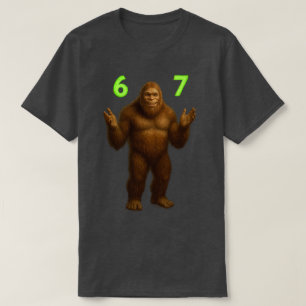 67 Meme Zes Zeven Bruh Bigfoot Aangepaste 6-7 T-shirt