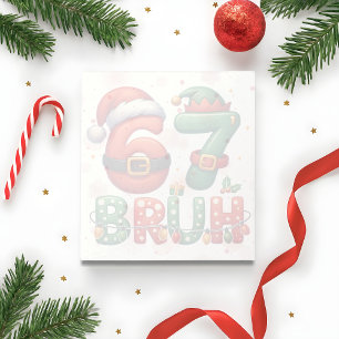 67 Meme Zes Zeven Bruh Grappig Kerstmis 6 7 Notitieblok