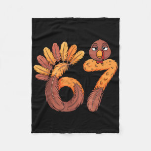 67 Meme Zes Zeven Gen Alpha Sla Jolly Turkey Tha Fleece Deken