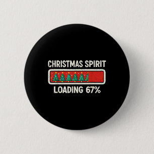 67 Meme Zes Zeven Kerstgeest Laadt Gen Z A Ronde Button 5,7 Cm