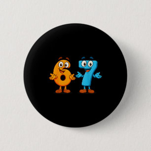 67 Meme Zes Zeven Kinderen Nummerblokken Wiskunde  Ronde Button 5,7 Cm