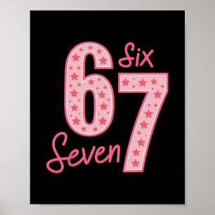 67 Meme Zes Zeven Poster