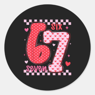 67 Meme Zes Zeven Voor Kinderen Vrouwen Mannen Jon Ronde Sticker