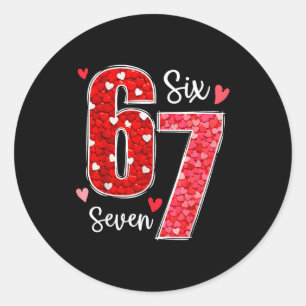 67 Meme Zes Zeven Voor Kinderen Vrouwen Mannen Jon Ronde Sticker