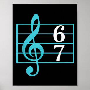 67 Muziek Meme Slang Zes Zeven Muziekleraar Grappi Poster