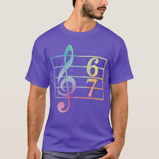 67 Muziek Meme Slang Zes Zeven Muziekleraar Grappi T-shirt