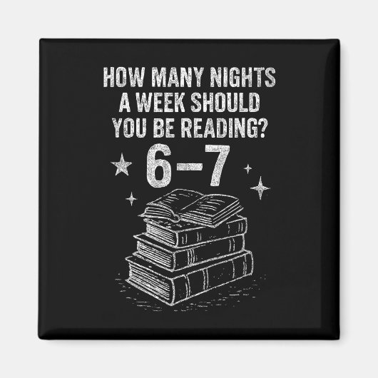 67 Nachten Lezen Meme Voor Bibliophiles Engels Magneet (Voorkant)