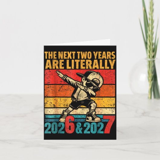 67 Nieuwe 2026 Grappig Oud en Nieuw Feest 6 7 Meme Kaart (Voorkant)
