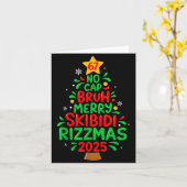 67 No Cap Bruh Skibidi Rizzmas Gen Alpha Kids Chri Kaart (Gele Bloem)