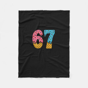 67 Number Six Seven Alpha Slang IJsdrip Pret Fun Fleece Deken