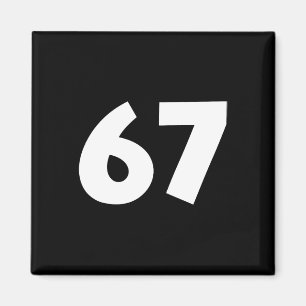 67 Nummer Grappig Zes Zeven Meme School Tiener Kid Magneet