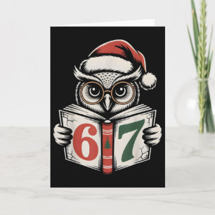 67 Nummer Uil Kerstmis Internet Meme Vakantie Kaart