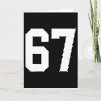 67 Nummer Zevenenzestig Team Sport Grafische Match Kaart