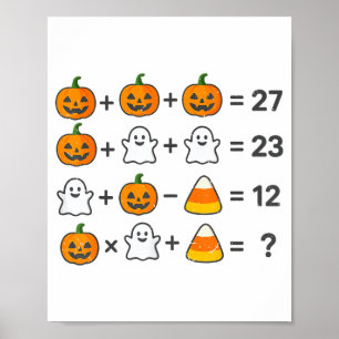 67 Order Operaties Wiskunde Docent Halloween Kostu Poster