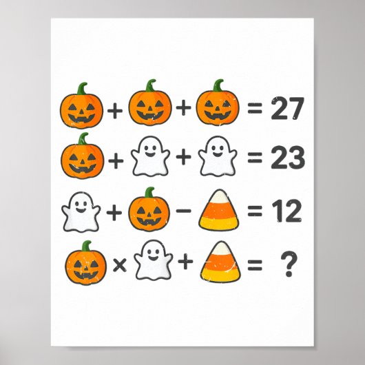 67 Order Operations Math Teacher Halloween Costume Poster (Voorkant)
