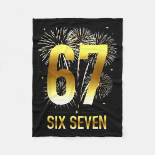 67 Oud en Nieuw Feest Pyjama Shirt 6 7 Meme 67 20 Fleece Deken