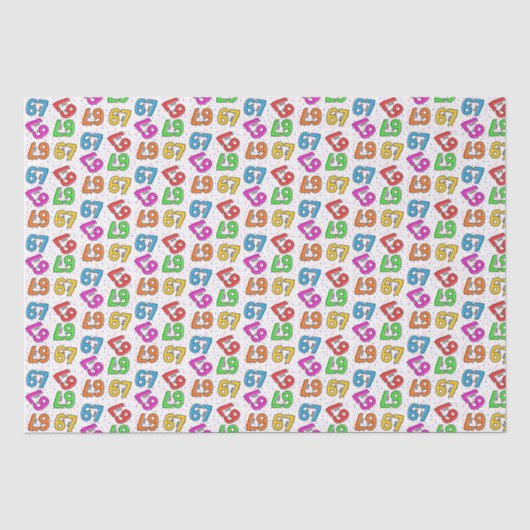 "67" Papier de soie confetti viral (Recto)