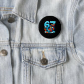 67 Penguin Soccer Funny Winter Meme Gift  Ronde Button 5,7 Cm (In situ)