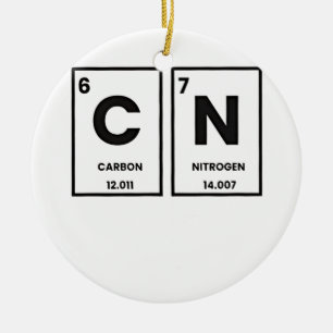 67 Periodic Table Element Chemistry Mason Meme Keramisch Ornament