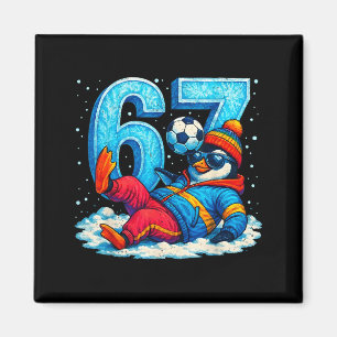 67 Pinguïn Voetbal Grappige Winter Meme Cadeau _1 Magneet