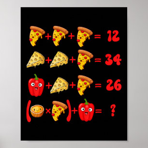 67 Pizza Meme Wiskunde Logische Puzzel Poster