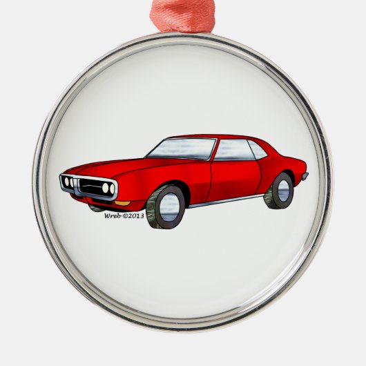 67 Pontiac Firebird Metalen Ornament (Voorkant)