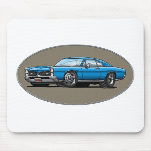 67 Pontiac GTO_blue Muismat