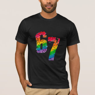 67 – Retro Neon Rainbow Vibes T-Shirt