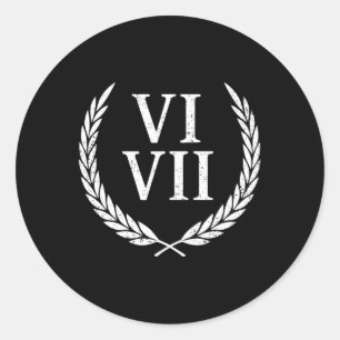 67 Romeinse Cijfers Meme Geschiedenis Leraar Vinta Ronde Sticker