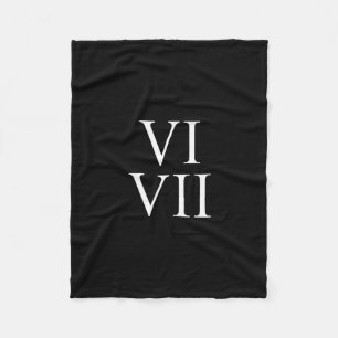 67 Romeinse Cijfers Vi Vii Grappig Zes Zeven Meme Fleece Deken