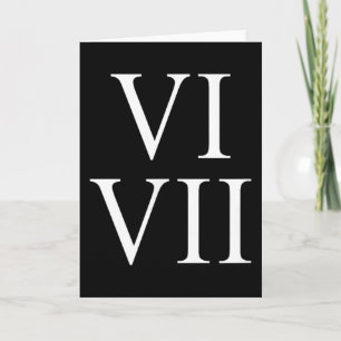 67 Romeinse Cijfers Vi Vii Grappig Zes Zeven Meme  Kaart