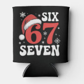 67 Santa Hat Christmas Six Seven Funny Sayings Blikjeskoeler (Voorkant)