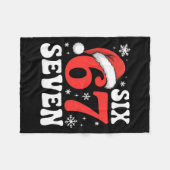 67 Santa Hat Christmas Six Seven Funny Sayings  Fleece Deken (Voorkant (Horizontaal))