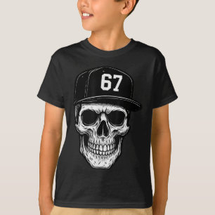 67 Schedel Halloween Brainrot Meme Zes Zeven Kinde T-shirt