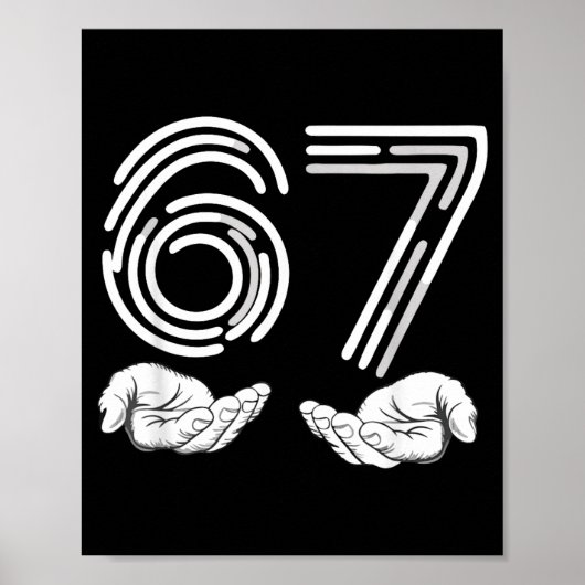 67 Shirt, Funny Shirts 67 Kid Meme Six Seven Graph Poster (Voorkant)
