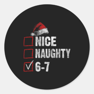 67 Shirt Leuk Stout 67 Grappig Kerst Jongens Meisj Ronde Sticker