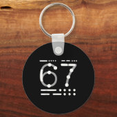 67 Shirt, Morse Code 67 Kid Meme Six Seven Graphic Sleutelhanger (Voorkant)
