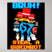 67 Six Seven 6-7 - Funny Steal Brainrot Kids Gamin Poster (Voorkant)
