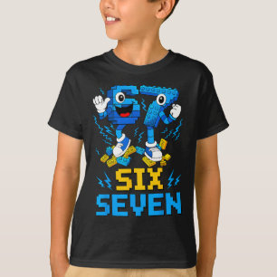67 Six Seven 6-7 Grappige Brainrot Meme Tiener Gen T-shirt