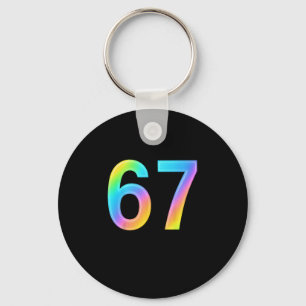 67 Six Seven 6 7 Meme-ontwerp Grappig 6 7 1 Sleutelhanger