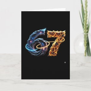 67 Six Seven 6 7 Meme-ontwerp Grappig 6 7 4 Kaart