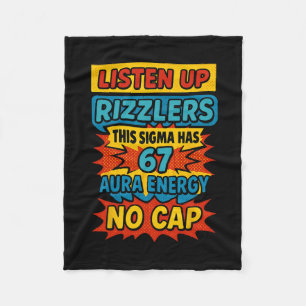 67 Six Seven 6 7 Meme Ontwerp Grappig 6 7 Sigma Ri Fleece Deken