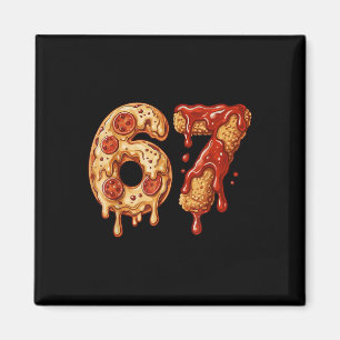 67 Six Seven 6-7 Pizza & Chicken Nugget - Kids Beu Magneet
