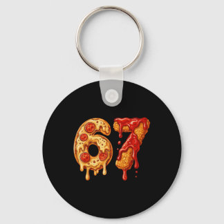 67 Six Seven 6-7 Pizza En Chicken Nugget - Brainr Sleutelhanger