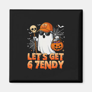 67 Six Seven 6 7endy Laten we Sendy Meme Hallowee Magneet