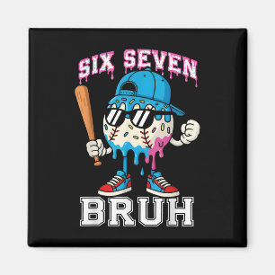 67 Six Seven Baseball Ijs Drip Nummer 67 Pla Magneet