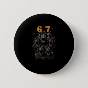 67 Six Seven Bootleg 6 7 Meme Ontwerp Grappig 6 7 Ronde Button 5,7 Cm