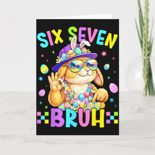 67 Six Seven Bruh Bunny Voor Kinderen Meisjes Jong Kaart