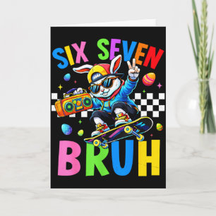 67 Six Seven Bruh Bunny Voor Kinderen Meisjes Jong Kaart